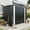 Black, variant on 8ft x 4ft Outdoor Metal Storage Shed with Lockable Latch for Backyard, Patio, Lawn, Black - Heavy Duty Galvanized Steel, 7.81x3.64 FT
