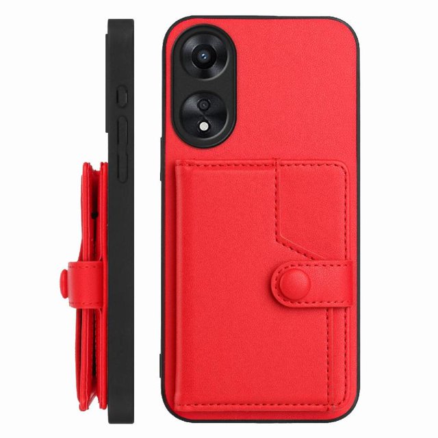 FOXDOCK Case for OPPO A79 5G RFID-Blocking Card Holder - Stylish Button Closure Design