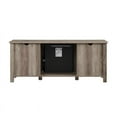 thumbnail image 4 of 58" Wood and Glass Door Fireplace Console - Gray Wash, 4 of 8