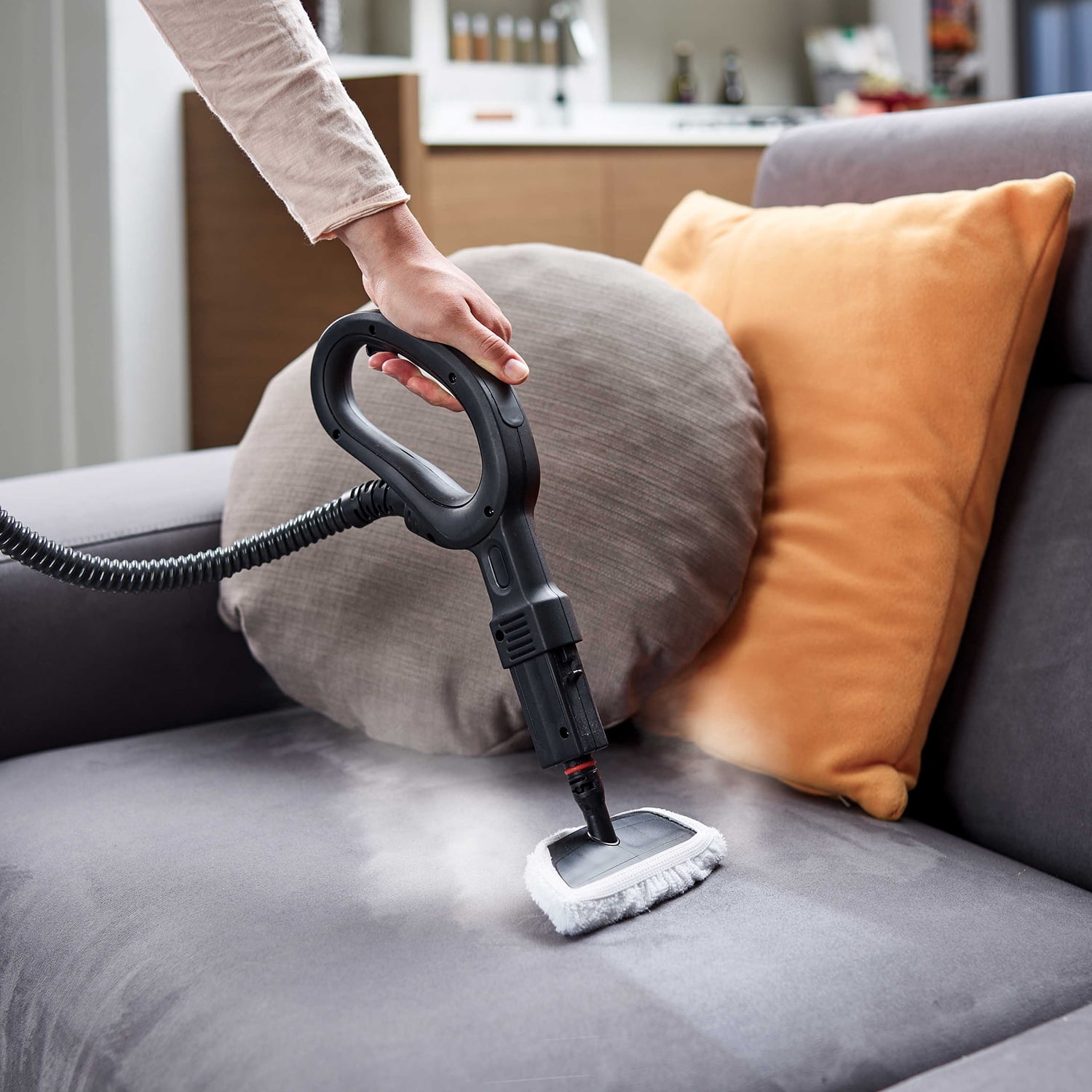 POLTI Smart Mop Steam Cleaner for Home Use with 12 Attachments - Works for  Tile Floor with Grout, Carpet, Hardwood & Furniture Upholstery