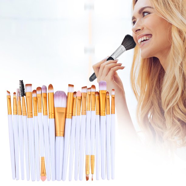 Brochas de maquillaje 20 Brochas para ojos Brochas de maquillaje Herramientas de belleza Brochas de maquillaje plegables
