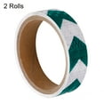 thumbnail image 3 of Uxcell Reflective Tape, 2 Roll 10 ft x 1-inch Adhesive High Visibility Safety Tape Reflector, Arrow White Green, 3 of 6