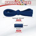 thumbnail image 2 of Uxcell No Tie Shoelaces Tieless Elastic Shoe Laces with 2 Metal Locks Buckles Fit for Adults Sneakers Canvas Shoes Dark Blue, 2 of 7
