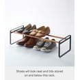 thumbnail image 3 of YAMAZAKI home 7753 9.8 x 25.6 in. Plain Shoe Rack - Black, 3 of 5