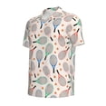 thumbnail image 4 of Wukai Cute Tennis Racket Men’s Polo Shirts,Quick-Dry Athletic Shirt,Classic Fit Shirts-3X-Large, 4 of 8