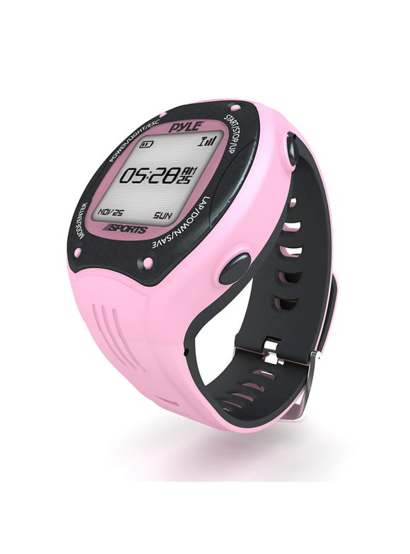 PYLE-SPORT PSGP310PN - Multi-Function LED Sports Training Watch with GPS Navigation (Pink Color)