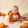 thumbnail image 5 of mgoYE My First Thanksgiving Baby Boy Girl Outfit Little Turkey Jumpsuit Romper Onesie Newborn Thanksgiving Clothes(White,3-6 Months), 5 of 5
