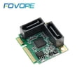 thumbnail image 1 of Adaptateur Convertisseur 2 Ports Mini PCI-E PCI Express vers SATA 3.0, Carte d'Extension de Disque Dur pour Windows Mac Linux OS Rouge, 1 of 5