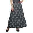 thumbnail image 1 of Moomaya Jupe Longue Imprimée pour Femmes Style Portefeuille Grande Taille Jupe Maxi à 3 Niveaux, 1 of 6
