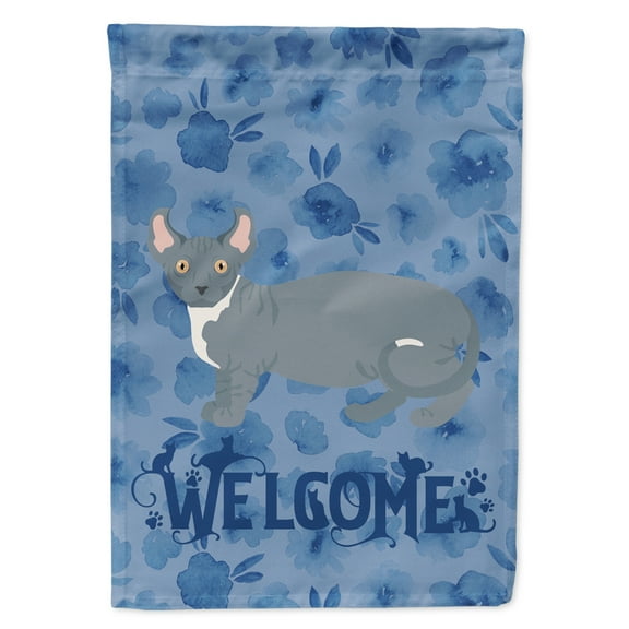 Carolines Treasures CK4877CHF Dwelf 2 Cat Welcome Flag Canvas House Size Large multicolor