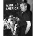 thumbnail image 2 of American Artist And Cartoonist James Montgomery Flagg Stands Next To His Poster For The Wake Up America Committee, 2 of 2