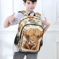 thumbnail image 6 of FORMRS Unisex School Backpack 17" Student Travel Bag with Laptop Compartment, Floral Cow, 6 of 7