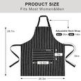thumbnail image 4 of ONEKISS 2 Pack Kitchen Cooking Aprons, Adjustable Bib Soft Chef Apron with 2 Pockets for Men Women(Black/Brown/Red/Gray Stripes)2 PCs, 4 of 8