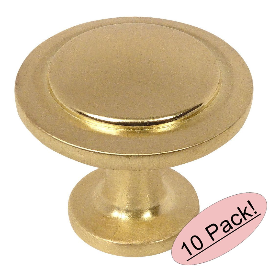 Cosmas 5560BB Brushed Brass Hardware Round Knob 11/4