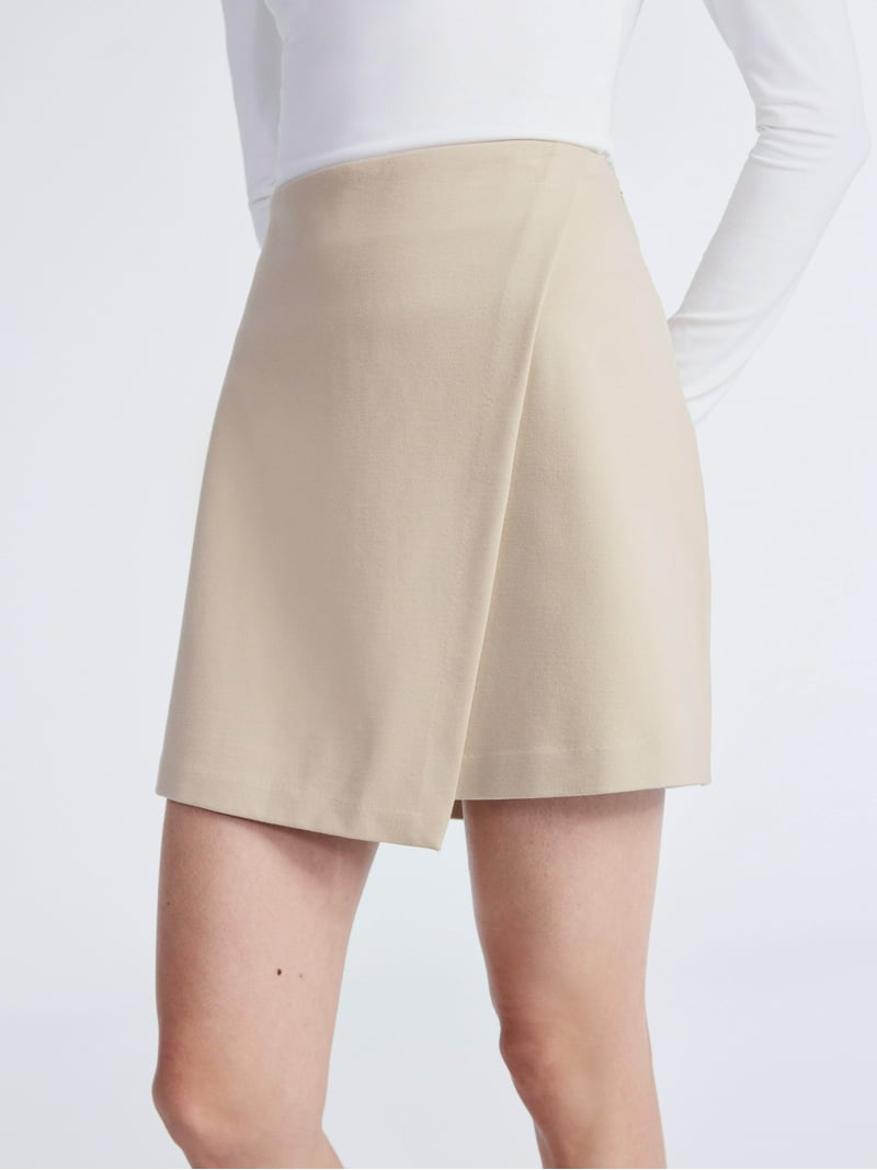 Scoop Women's Ponte Wrap Mini Skirt, Sizes XS-XXL - Walmart.com