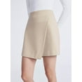 thumbnail image 4 of Scoop Women's Ponte Wrap Mini Skirt, Sizes XS-XXL, 4 of 5