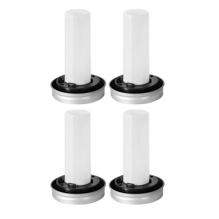 

Lushas Mason Jar Lights 4 Pcs Solar Mason Jar Lids Lights For Jars Flame Flickering Garden Wedding Patio Home Decoration Lights For Regular Mouth