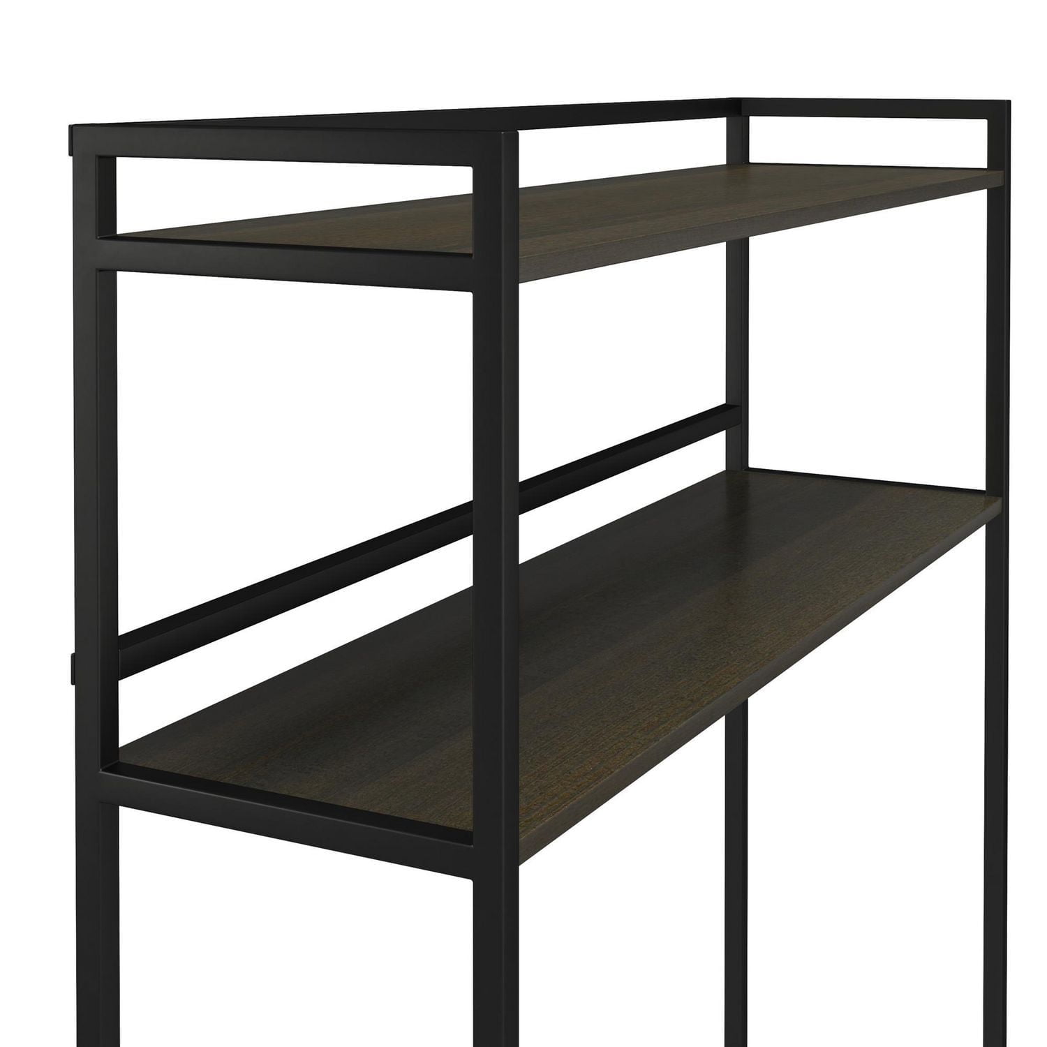 Novogratz Beverly Over-The-Bed Storage for Twin & XL Twin Beds, Walnut/Black