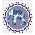 thumbnail image 3 of Ambesonne Floral Shower Curtain, with Tulips Pattern, 69"Wx84"L, White Lilac and Blue, 3 of 3