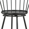 thumbnail image 6 of Weston Home Castor Round Swivel Low Back Windsor Counter Stools, Black (Set of 2), 6 of 7