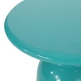 thumbnail image 3 of GDF Studio Soto Outdoor Metal Side Tables, Set of 2, Teal, 3 of 7