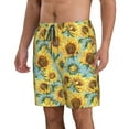 thumbnail image 2 of Goofa Farmhouse Sunflower Printed Mens Swim Trunks Summer Quick Dry Short Beach Swimwear Bathing Suits-Small, 2 of 9
