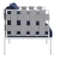 thumbnail image 4 of Modway Harmony 10-Piece  Sunbrella® Outdoor Patio Aluminum Sectional Sofa Set in Gray Navy, 4 of 10