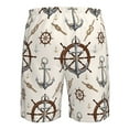 thumbnail image 6 of Kll Anchor With Rope Men'S Casual Summer Beach Shorts Hawaiian Shorts With Pockets-X-Large, 6 of 9