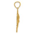 thumbnail image 2 of 10k Gold Polished & Textured Bass Pendant, 2 of 4
