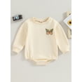thumbnail image 2 of Bagilaanoe Newborn Baby Girl Boy Oversized Romper Sweatshirt Long Sleeve Bodysuits Butterfly Print Pullover 3M 6M 12M 18M Infant Casual Tee Tops, 2 of 8