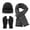 #03 Black, variant on Beanie for Women Hat Scarf and Gloves Set Thick Soft Stretchy Knit Hats Fashion Winter Skull Cap for Cold Weather #02 White