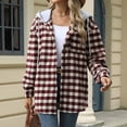 thumbnail image 4 of LOVZFMLL Vestes pour Femmes Décontractées Col Rond Uni Poche Ourlet Fendu T-shirt Ample Manteau, 4 of 7