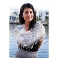 thumbnail image 4 of Lightweight Triangle Floral Fashion Lace Fringe Scarf Wrap for Women, 4 of 7