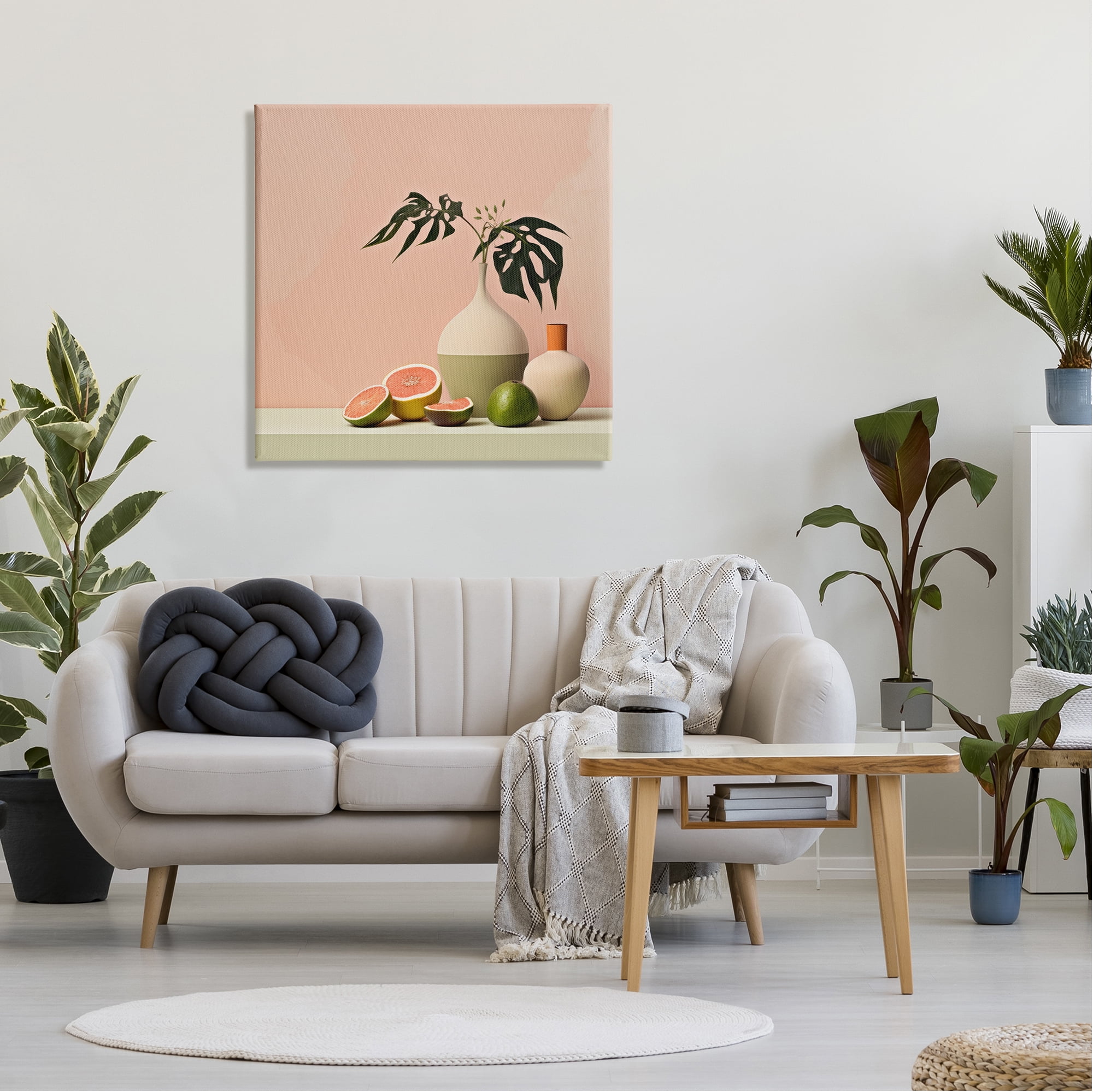 Stupell Industries Soft Citrus Still Life Botanical & Floral Painting Gallery Wrapped Canvas Art Print Wall Art, 30 x 30