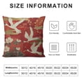 thumbnail image 5 of HENGT ese Throw Pillow Cover,Asian Oriental and Chrysanthemums Wave Floral Pattern Decorative Pillow Cases Square Cushion Covers for Home Sofa Couch, 5 of 5