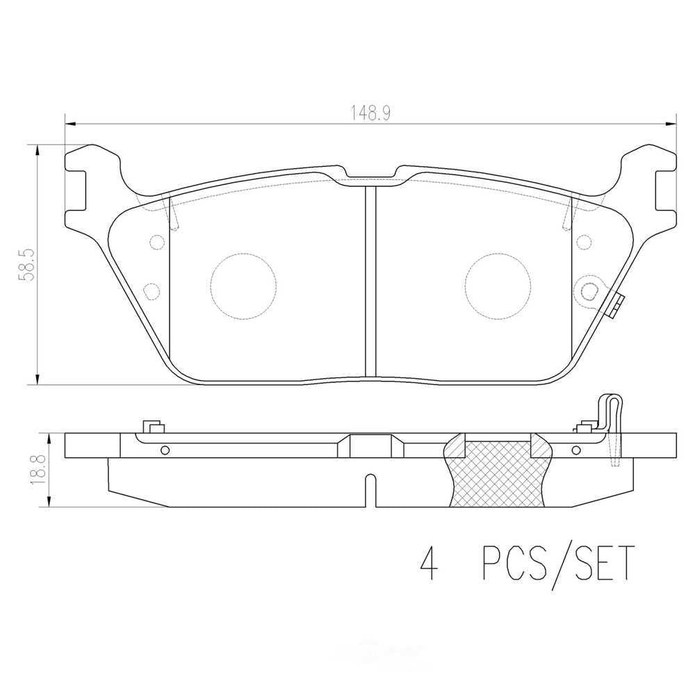 Brembo P23194N PRIME Ceramic Brake Pad Set