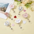 thumbnail image 2 of 6Pcs Acrylic Badge Reel Holders Cartoon Reel Retractable Nurse Badge Holders Cute Badge Reel Clips with Alligator Clip for Doctor Teacher Strawberry/Flower/Bear, 2 of 7