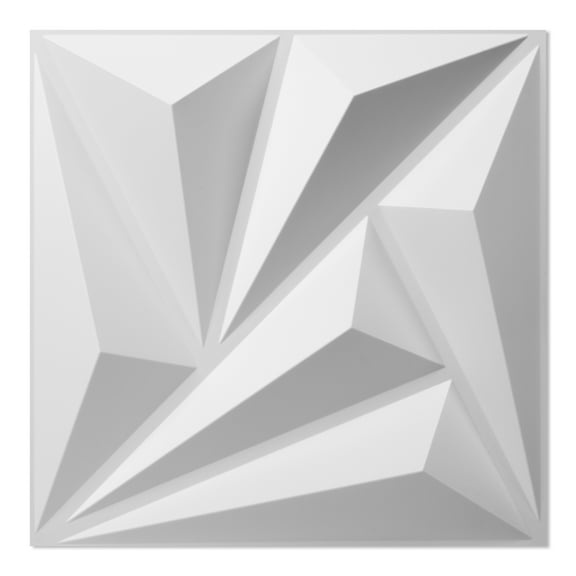 20PCS 11.8'' x 11.8'' 3D Wall Panels for Interior Wall Decor,White Diamond Textured Accent PVC Wall Paneling for Gaming,Living Room,TV Wall Background,19.3sq.ft.