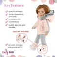 thumbnail image 3 of Emily Rose 18-Inch Doll Clothes Snow Coat "Koala" Winter Outfit Gift Set Accessories, 3 of 8