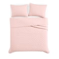 thumbnail image 4 of Cannon Percale 200 Thread Count Solid 100% Cotton Quilt Set Blush Cotton 3-Piece Full/Queen Quilt Set, solid color themed, for Men and Women, OEKO-TEX Certified Confidence, 4 of 6
