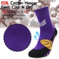 thumbnail image 5 of Boys Basketball Socks 3 Pairs Athletic Outdoor Sports Soccer Hiking Training Long Socks,Multicolor, 5 of 6