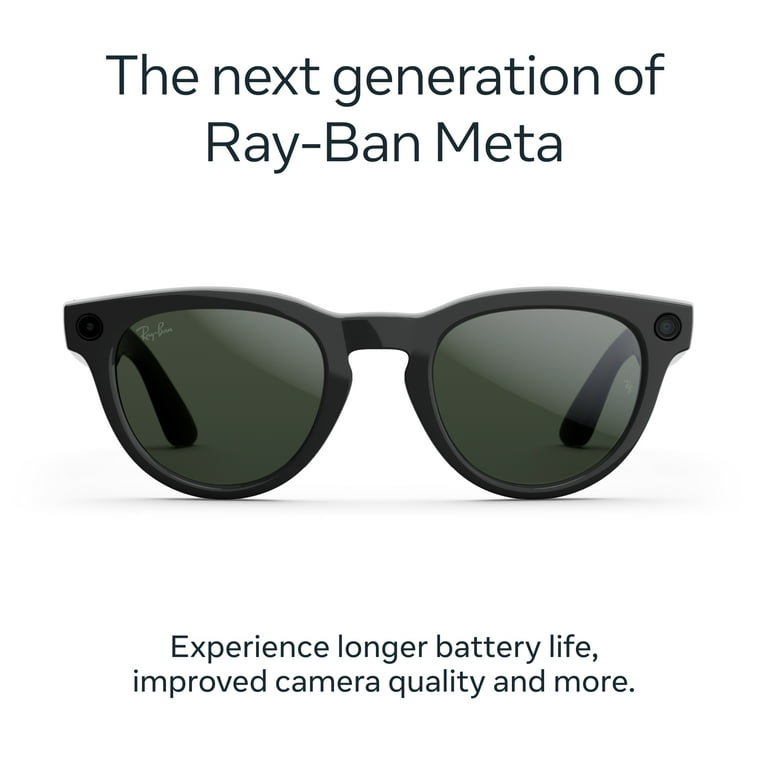 Ray-Ban Meta Headliner (Gen 2) - Shiny Black, Transitions Graphite