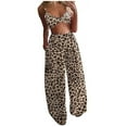 thumbnail image 2 of Idoravan Women Sets Clothing Clearance Women Summer Bohemian Floral Print Sexy Crop Tops+Pants Wide Leg 2 Piece Set, 2 of 5