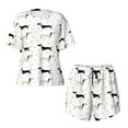 thumbnail image 5 of Wukai Dachshund Dog Print Women's Pajama Set - Short-Sleeve Top and Shorts with Elastic Waistband and Pockets for Loungewear, Yoga, and Casual Wear-3X-Large, 5 of 8