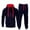Watermelon Red, variant on Mens 2 Piece Sweat Suits Athletic Pullover and Long Pants Comfortable Loose Fit Gym Sportswear Outfits, M