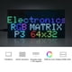 thumbnail image 4 of Pantalla De Matriz LED, Soporte HUB75 En Cascada 64x32 Píxeles Brillo Ajustable Panel De Matriz LED A Todo Color RGB Para Letreros De Tiendas, 4 of 7