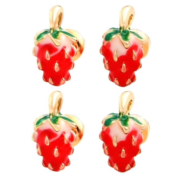 DESIGNICE 2 Pairs of Lovely Earrings Strawberry Ear Studs Ear Jewelry Ear Accessories