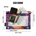 thumbnail image 3 of 2 Pack Pencil Pouch for 3 Ring Binder Smooth Zipper Folders with Pockets Clear Window Pencil Case Cute Colorful Bbird, 3 of 6