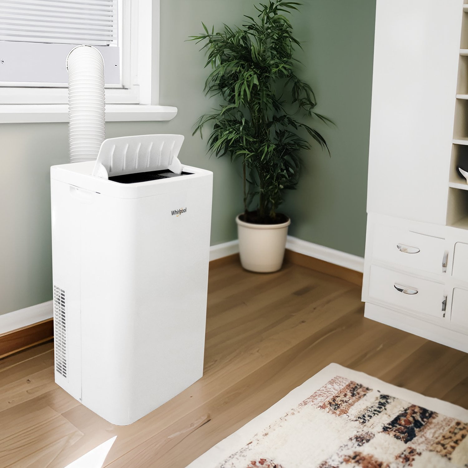 Whirlpool 12,000 BTU ASHRAE (8,300 BTU SACC) Portable Air Conditioner, WHNP121AW