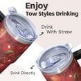 thumbnail image 4 of Cherry 20oz Stainless Steel Tumbler with Handle and Straw – Insulated Travel Cup with Sliding Lid, 360° Full Wrap Printed Mug for Home, Outdoor & Sports Use, Fruit, 4 of 6